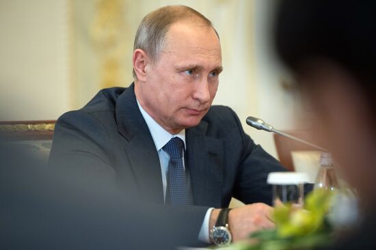 Russian President Vladimir Putin's working trip to St. Petersburg