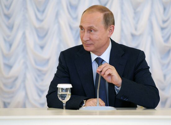 Russian President Vladimir Putin's working trip to St. Petersburg