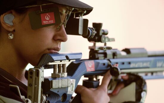 2015 European Games. Shooting. Women's 50 meter rifle three positions