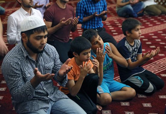 Muslims during Ramadan in Simferopol