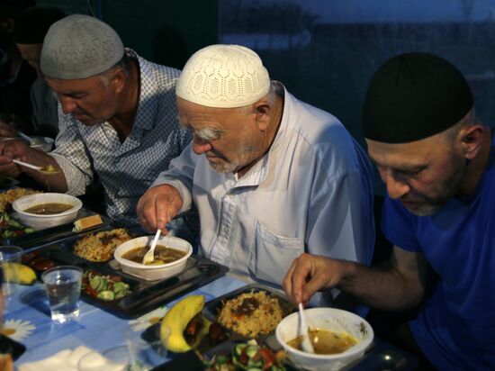 Muslims during Ramadan in Simferopol