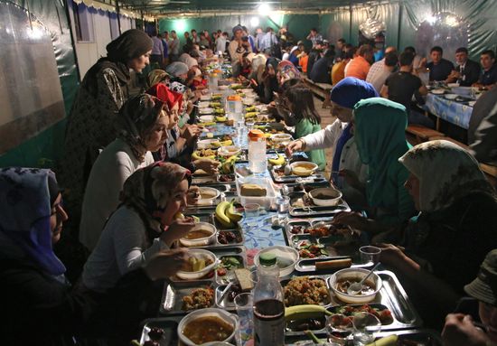 Muslims during Ramadan in Simferopol