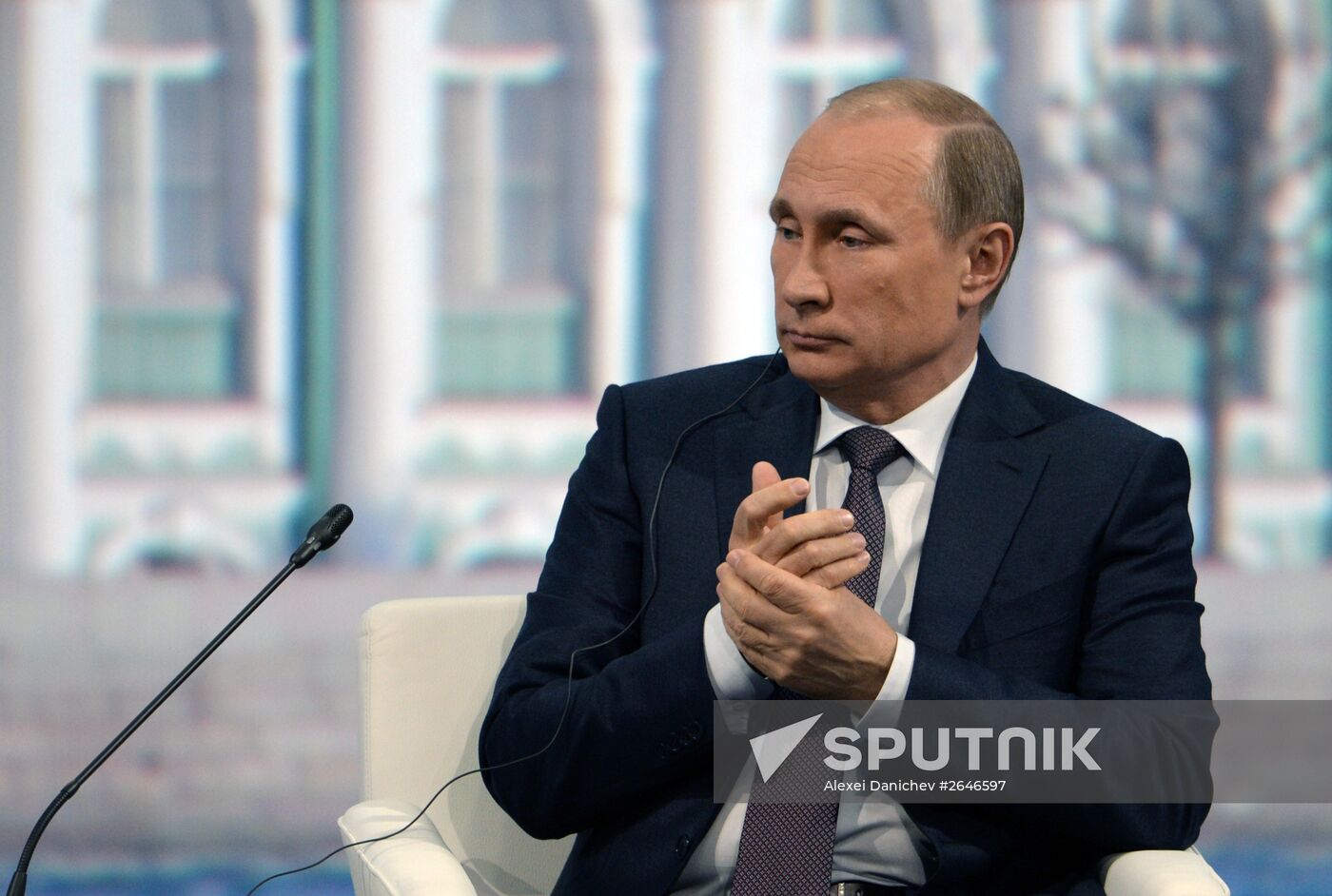 Plenary session at 2015 St. Petersburg International Economic Forum