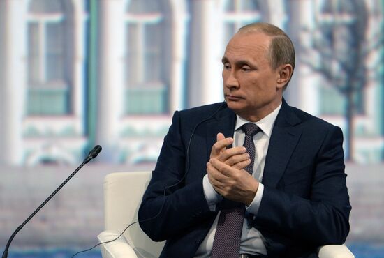 Plenary session at 2015 St. Petersburg International Economic Forum