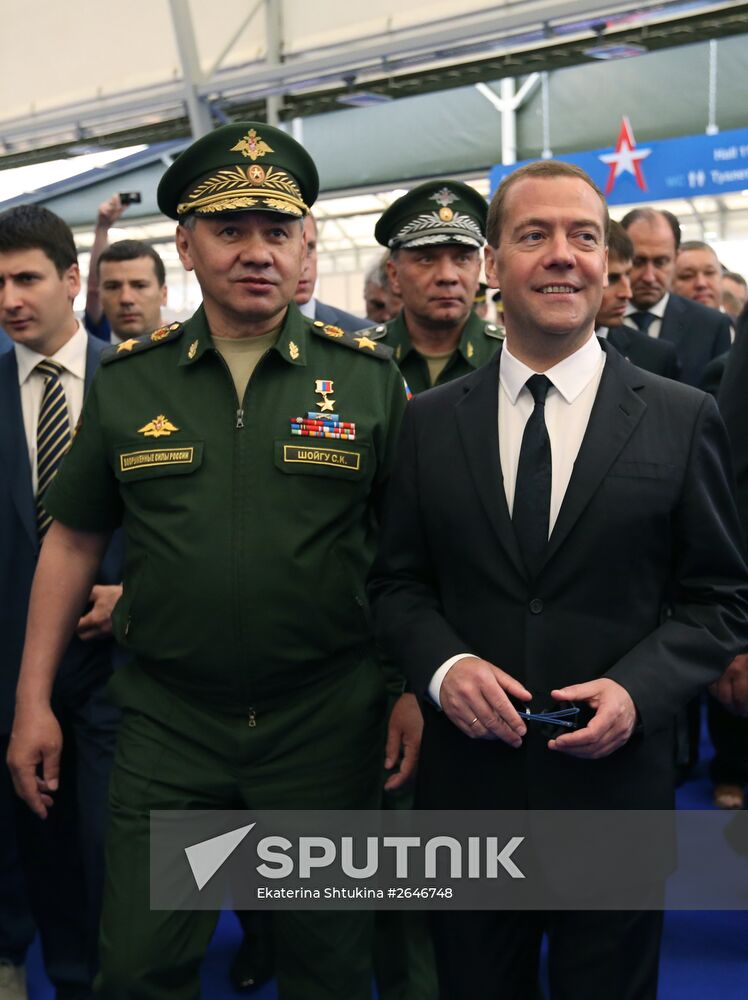 Prime Minister Medvedev visits ARMY 2015 International military technical forum
