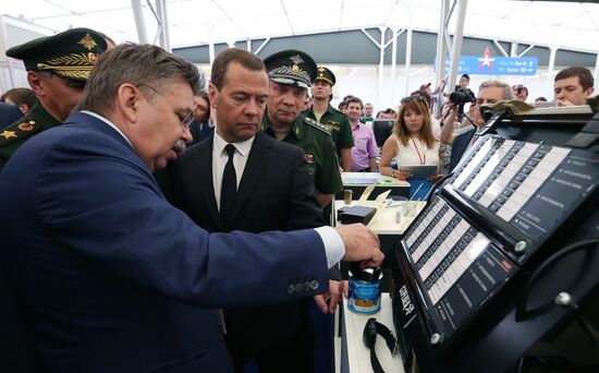 Prime Minister Medvedev visits ARMY 2015 International military technical forum