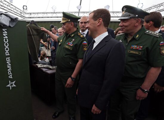 Prime Minister Dmitry Medvedev at Army-2015 International Military-Technical Forum