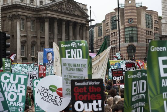 Anti-austerity rally in London