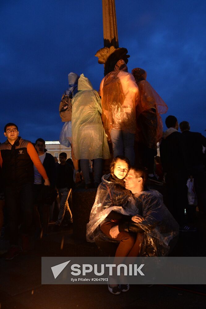 Scarlet Sails school-leavers' festival in St. Petersburg during SPEIF 2015