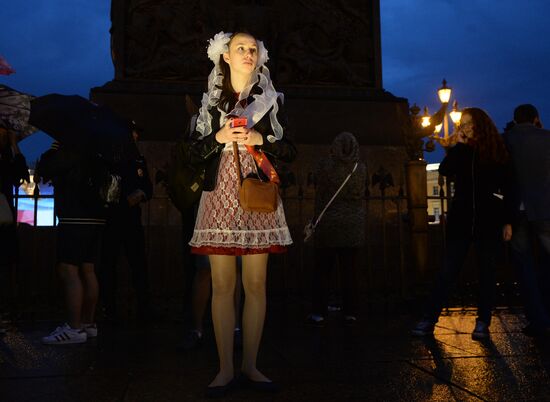 Scarlet Sails school-leavers' festival in St. Petersburg during SPEIF 2015