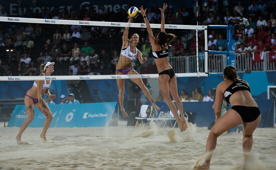 1st European Games. Beach Volleyball. Austria vs. Switzerland