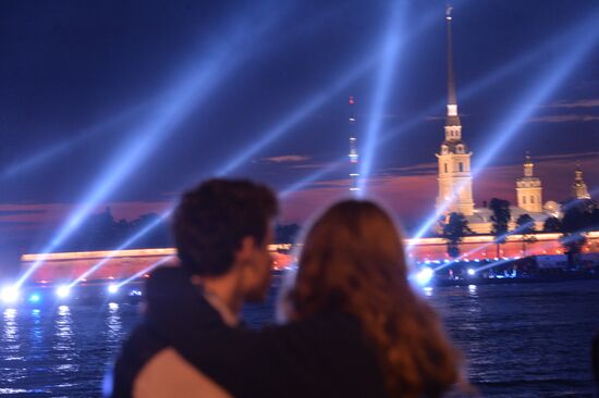 Scarlet Sails school-leavers' festival in St. Petersburg during SPEIF 2015