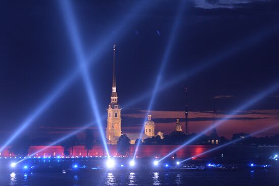 Scarlet Sails school-leavers' festival in St. Petersburg during SPEIF 2015