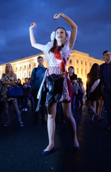 Scarlet Sails school-leavers' festival in St. Petersburg during SPEIF 2015