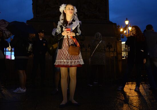 Scarlet Sails school-leavers' festival in St. Petersburg during SPEIF 2015