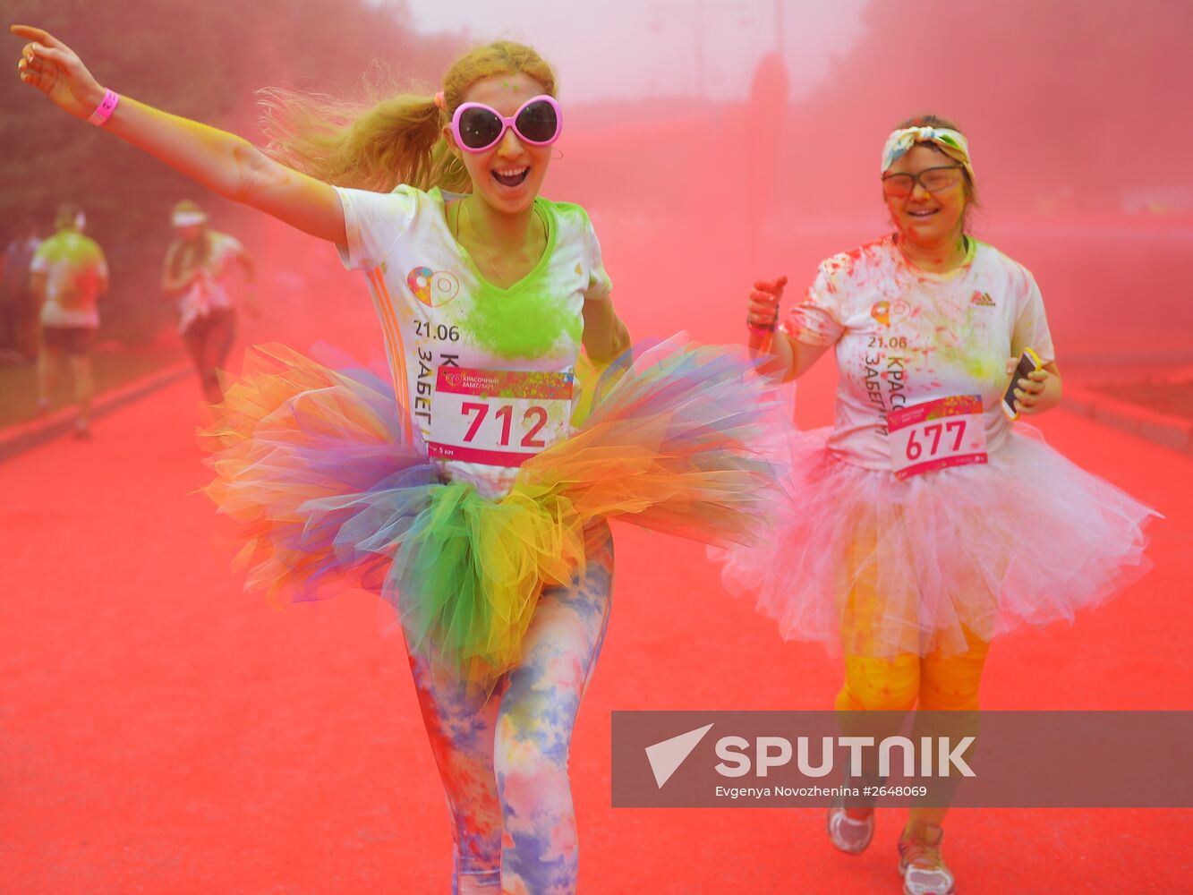 Colour run in Moscow