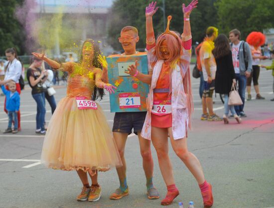 Colour run in Moscow