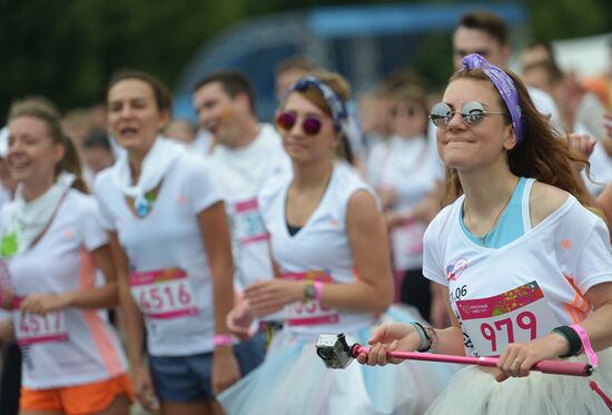 Colour run in Moscow