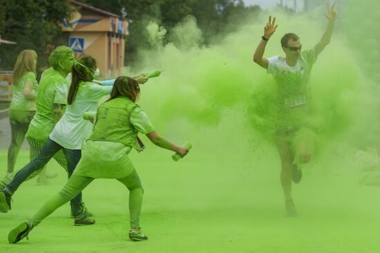 Colour run in Moscow