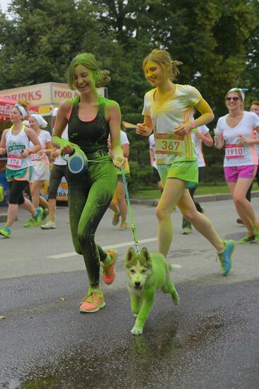 Colour run in Moscow