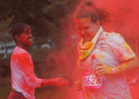 Colour run in Moscow