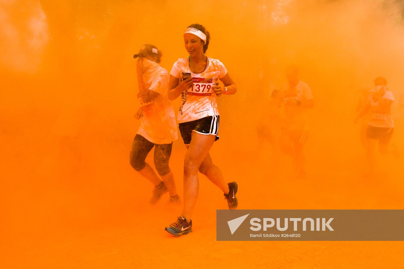 Colour run in Moscow