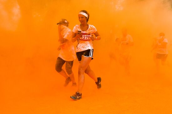 Colour run in Moscow
