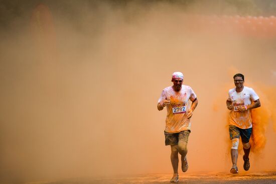 Colour run in Moscow