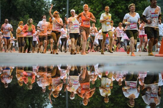 Colour run in Moscow