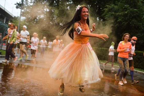 Colour run in Moscow