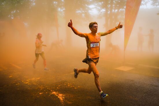 Colour run in Moscow