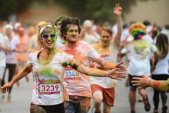 Colour run in Moscow