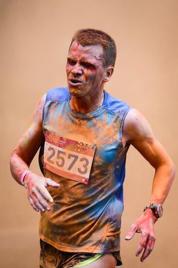 Colour run in Moscow
