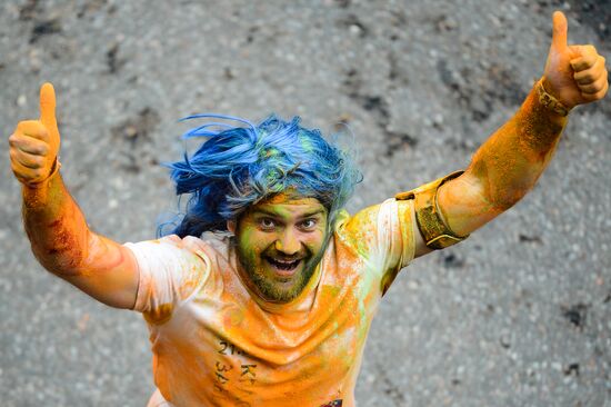 Colour run in Moscow