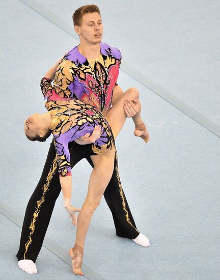 2015 European Games. Acrobatic gymnastics. Mixed pairs dynamic