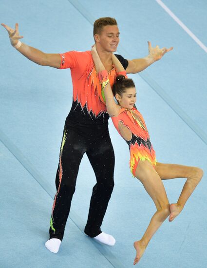 2015 European Games. Acrobatic gymnastics. Mixed pairs dynamic