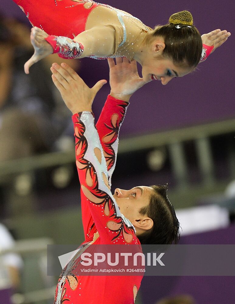 2015 European Games. Acrobatic gymnastics. Mixed pairs dynamic