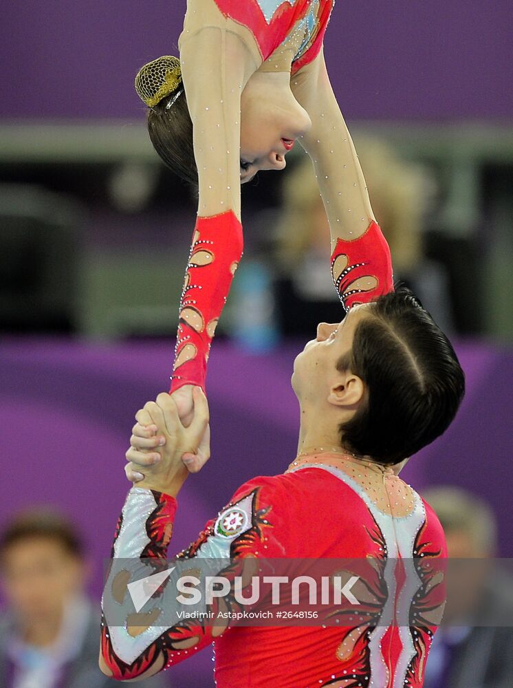 2015 European Games. Acrobatic gymnastics. Mixed pairs dynamic