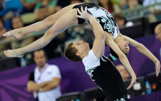 2015 European Games. Acrobatic gymnastics. Mixed pairs dynamic