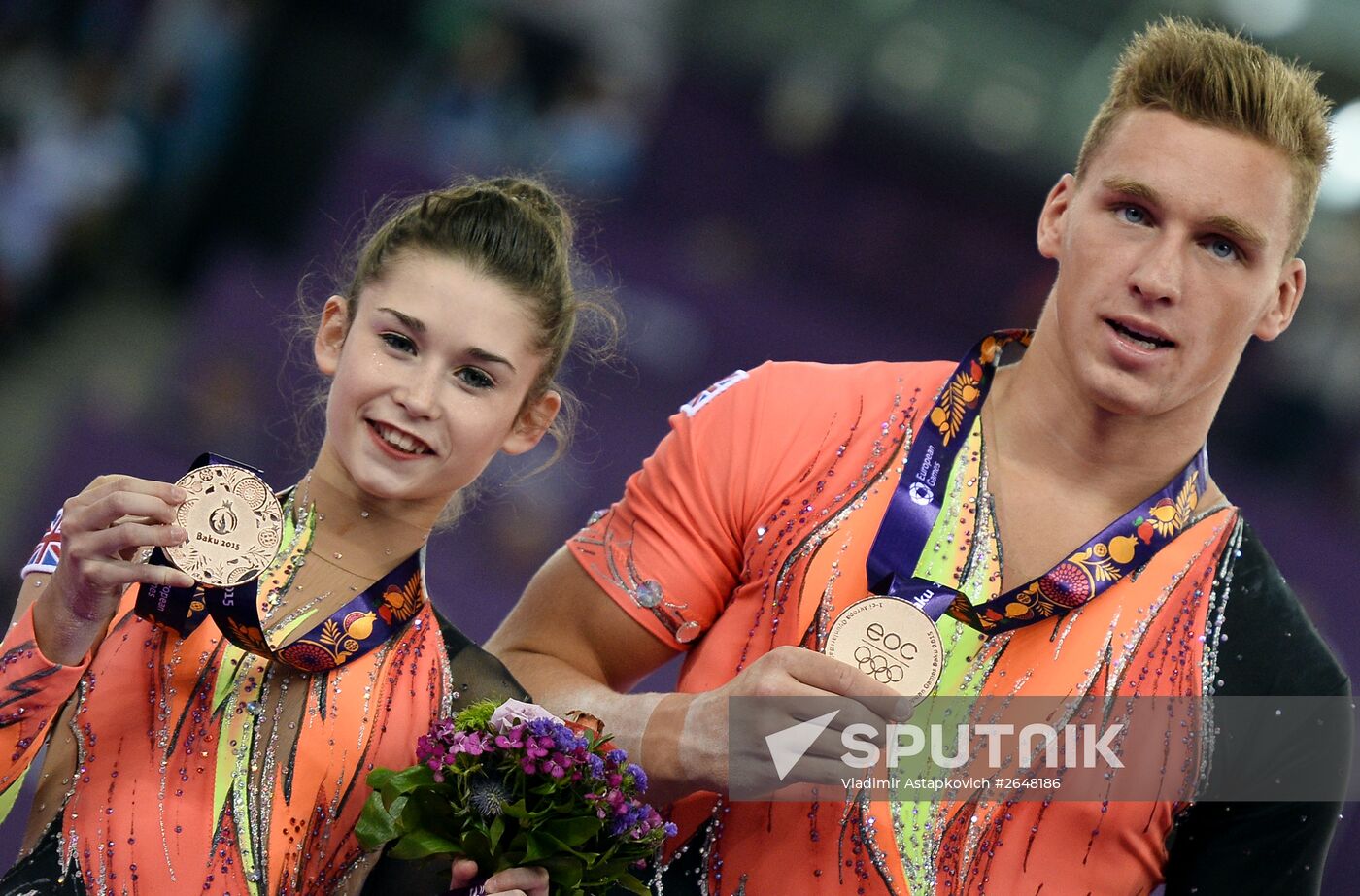 2015 European Games. Acrobatic gymnastics. Mixed pairs dynamic