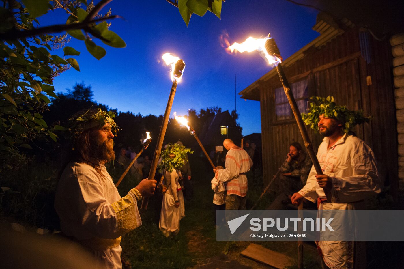 Summer solstice celebration in Okunevo village