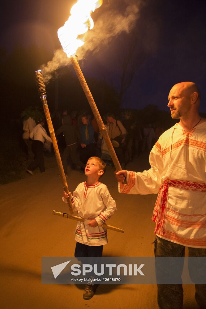 Summer solstice celebration in Okunevo village