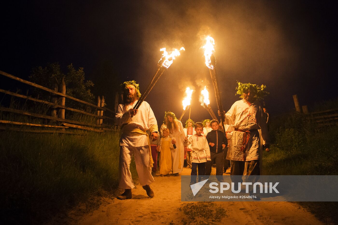 Summer solstice celebration in Okunevo village