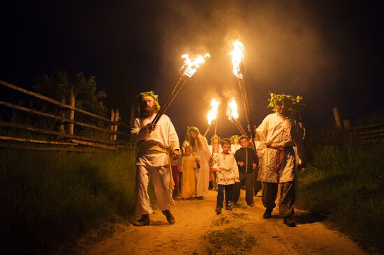 Summer solstice celebration in Okunevo village