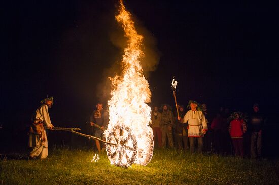 Summer solstice celebration in Okunevo village