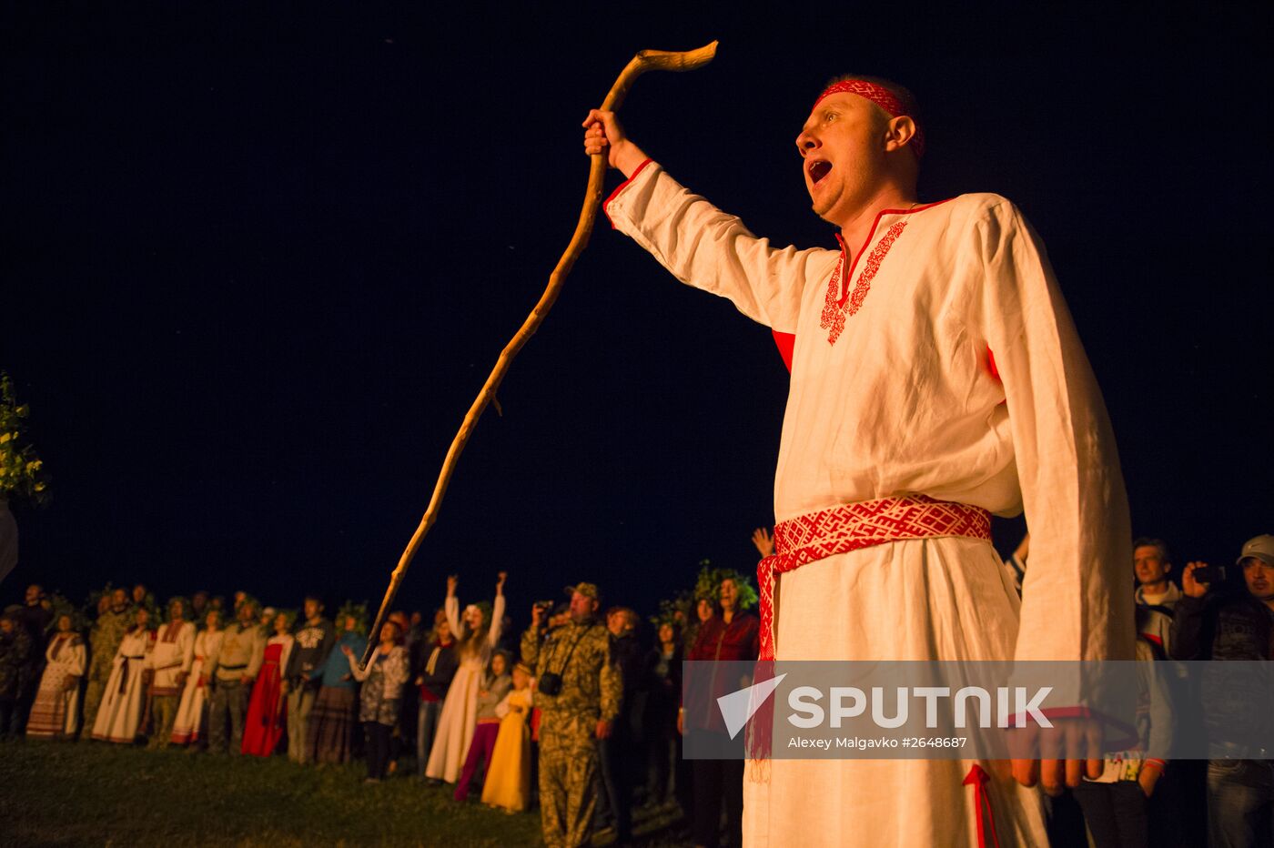 Summer solstice celebration in Okunevo village