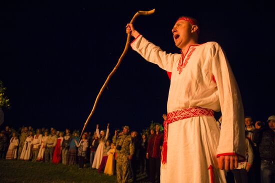 Summer solstice celebration in Okunevo village