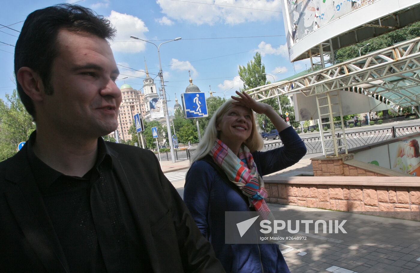 American pianist Valentina Lisitsa in Donetsk