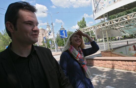 American pianist Valentina Lisitsa in Donetsk