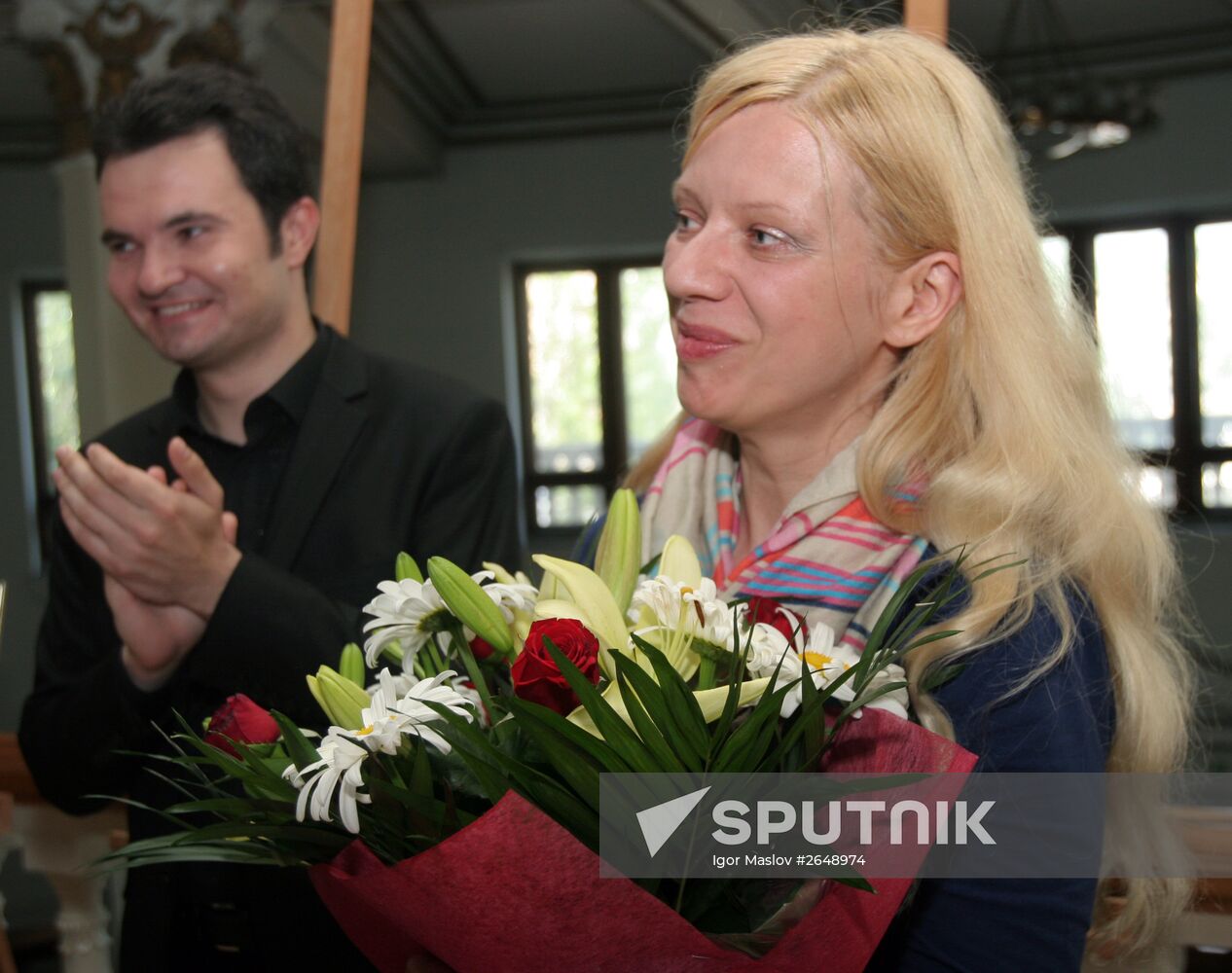 American pianist Valentina Lisitsa in Donetsk